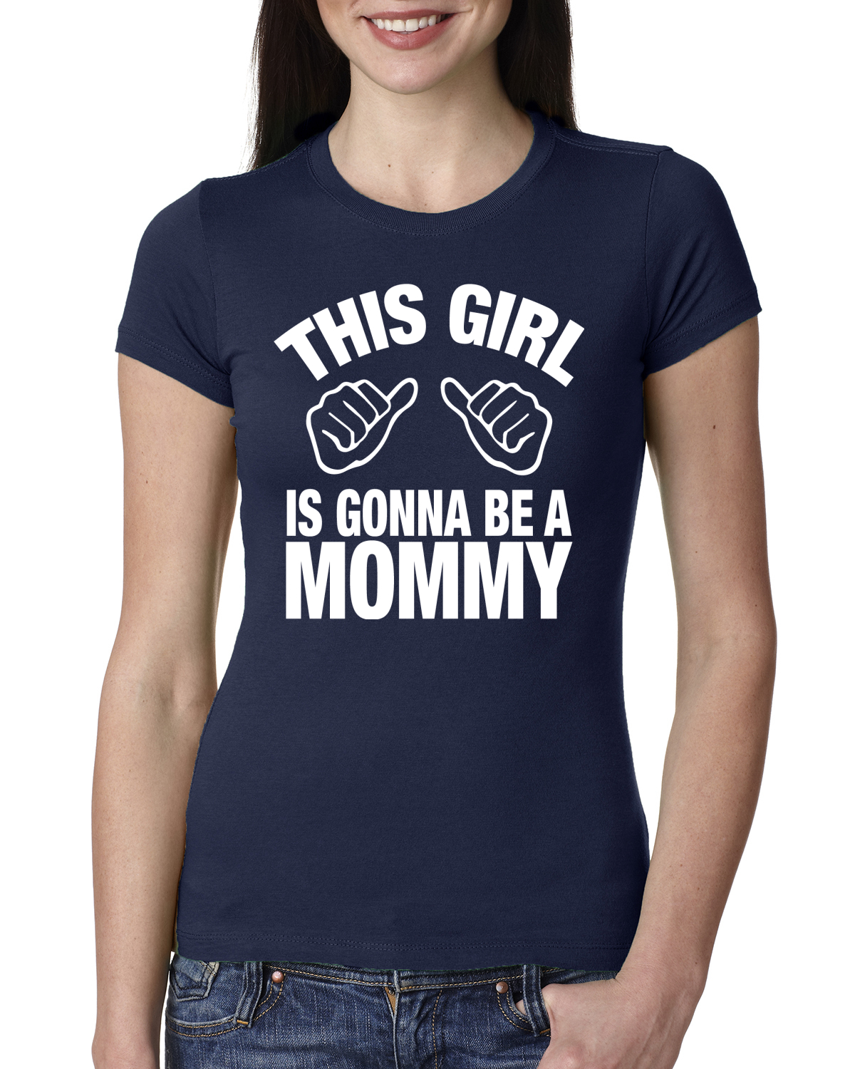 This Girl is Gonna Be A Mommy Pregnancy Women Slim Fit Junior Tee - Bild 5 von 10