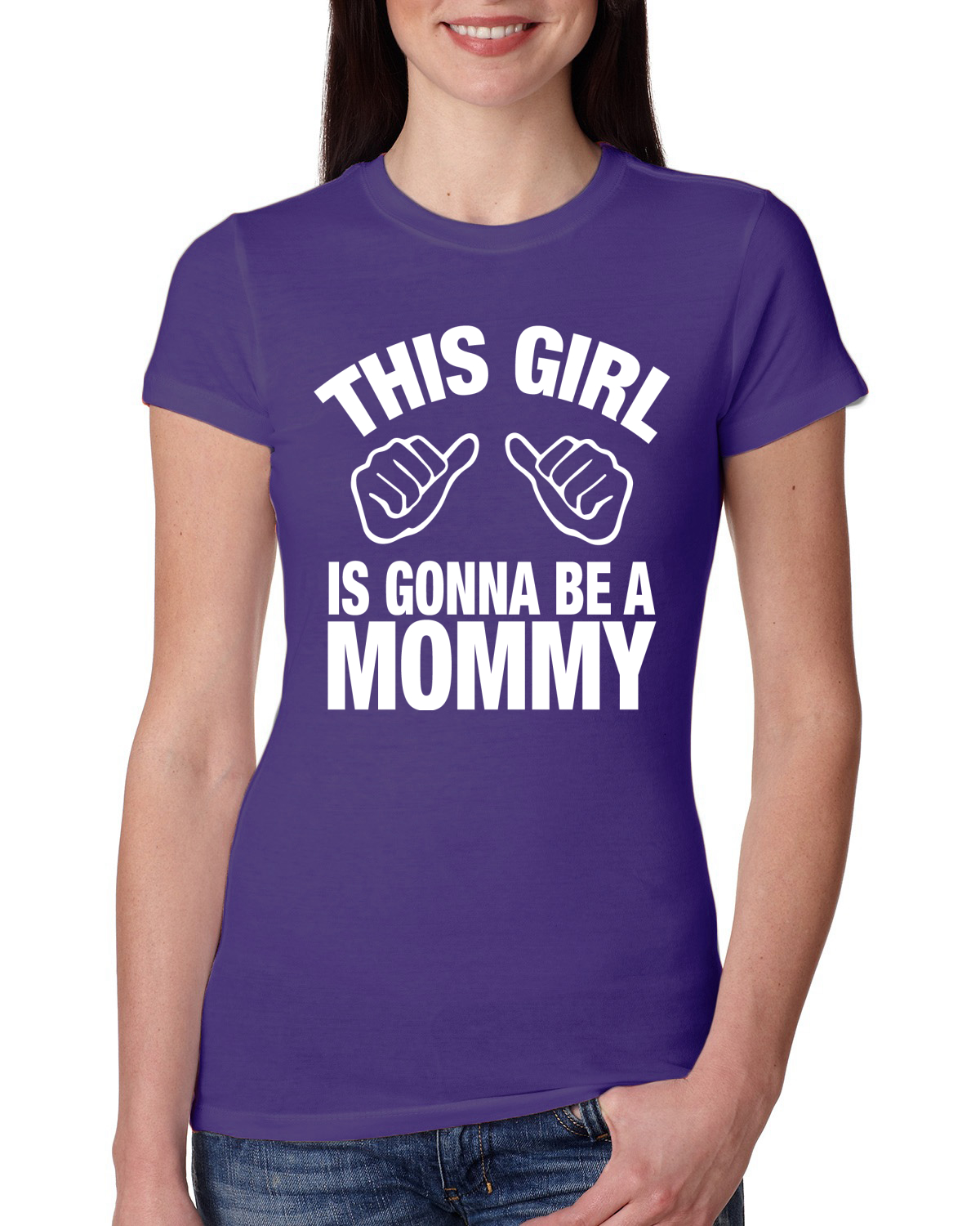 This Girl is Gonna Be A Mommy Pregnancy Women Slim Fit Junior Tee - Bild 9 von 10