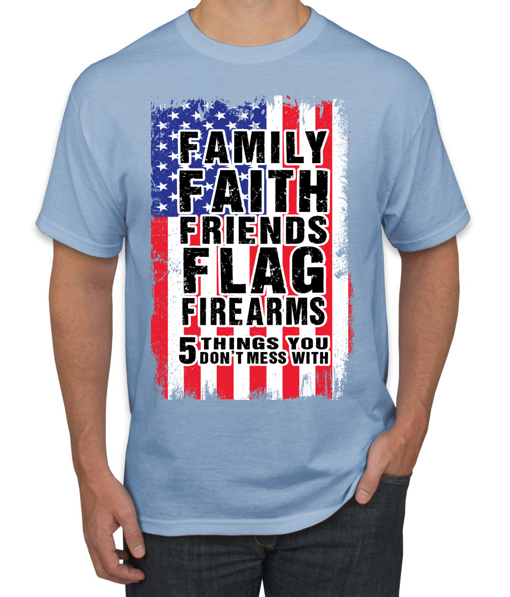 Five Things You Don't Mess With USA Flag Men T-Shirt - Picture 12 of 13