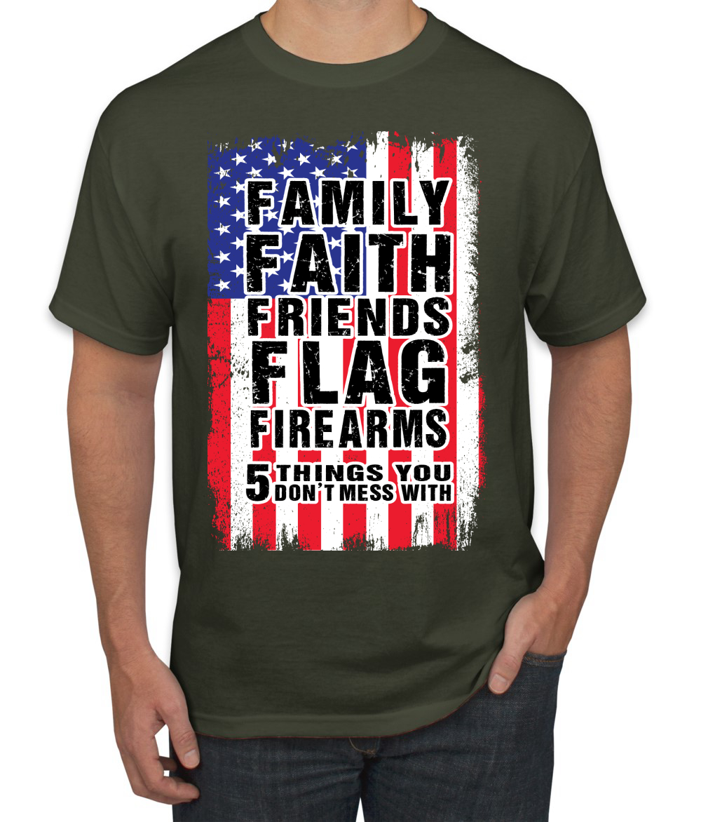 Five Things You Don't Mess With USA Flag Men T-Shirt - Picture 13 of 13