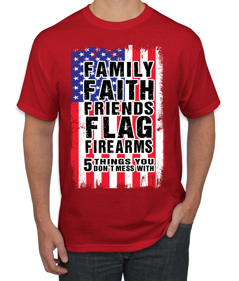 Five Things You Don't Mess With USA Flag Men T-Shirt - Picture 7 of 13