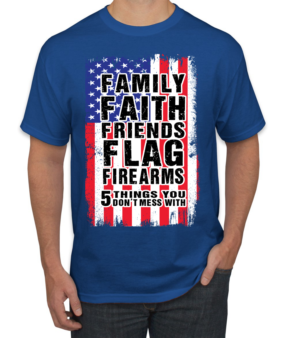 Five Things You Don't Mess With USA Flag Men T-Shirt - Picture 8 of 13