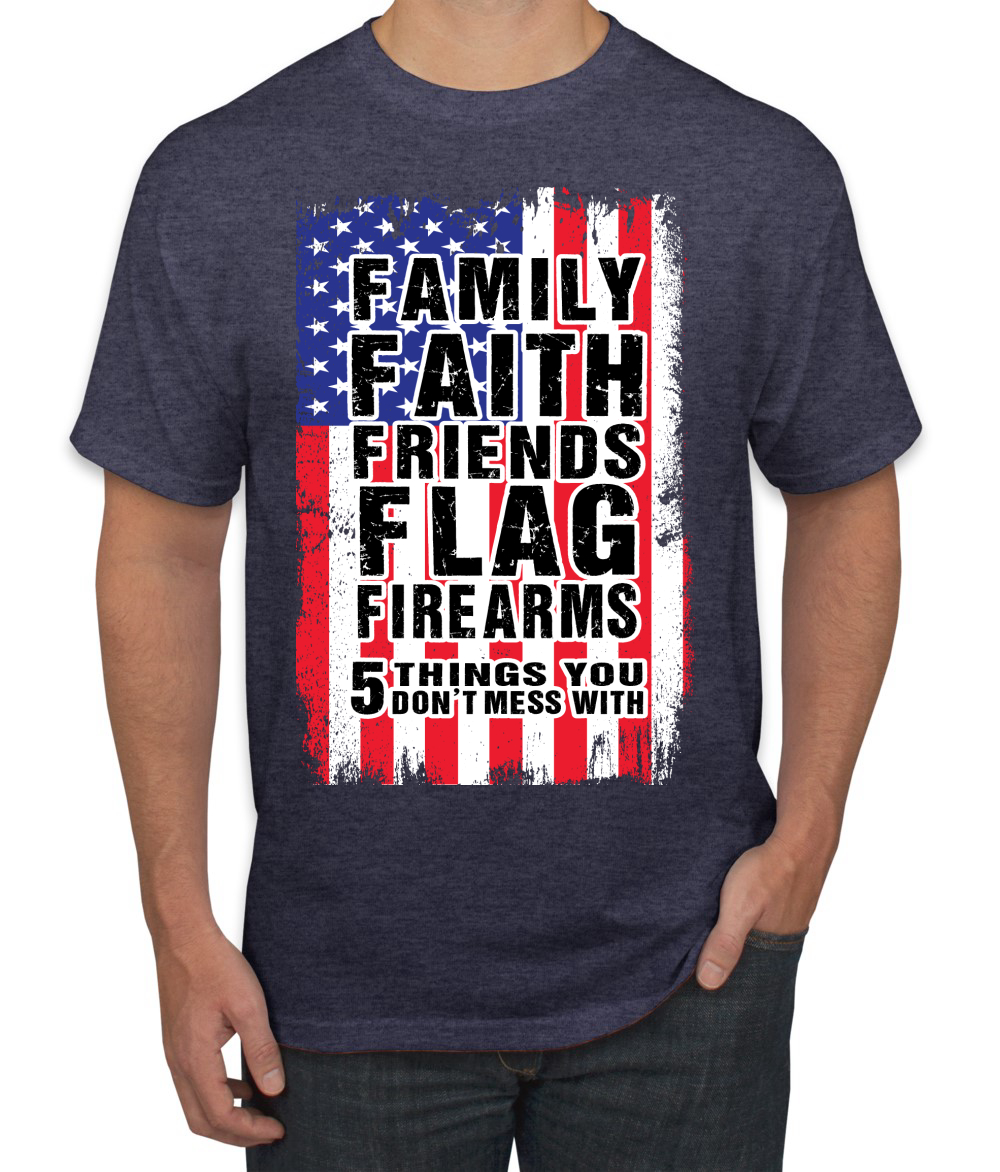 Five Things You Don't Mess With USA Flag Men T-Shirt - Picture 10 of 13