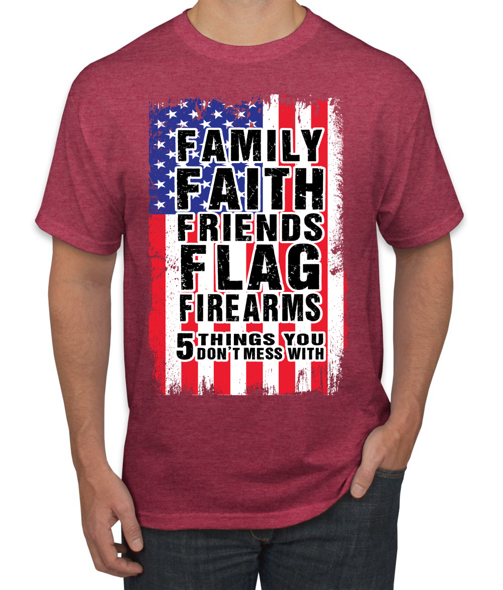 Five Things You Don't Mess With USA Flag Men T-Shirt - Picture 11 of 13