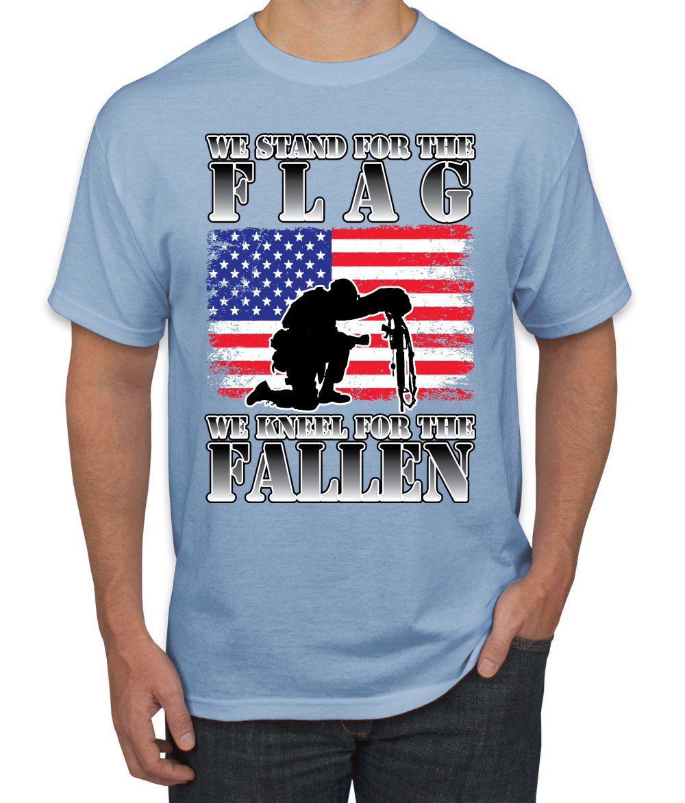 Camiseta para hombre We Stand For The Flag We Kneel For The Fallen - Imagen 12 de 13