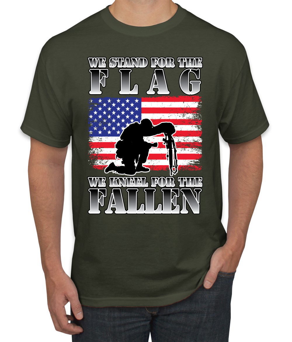 Camiseta para hombre We Stand For The Flag We Kneel For The Fallen - Imagen 13 de 13