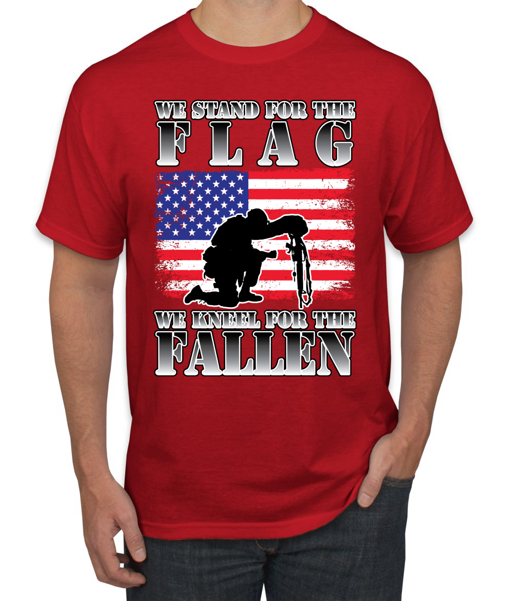 Camiseta para hombre We Stand For The Flag We Kneel For The Fallen - Imagen 7 de 13