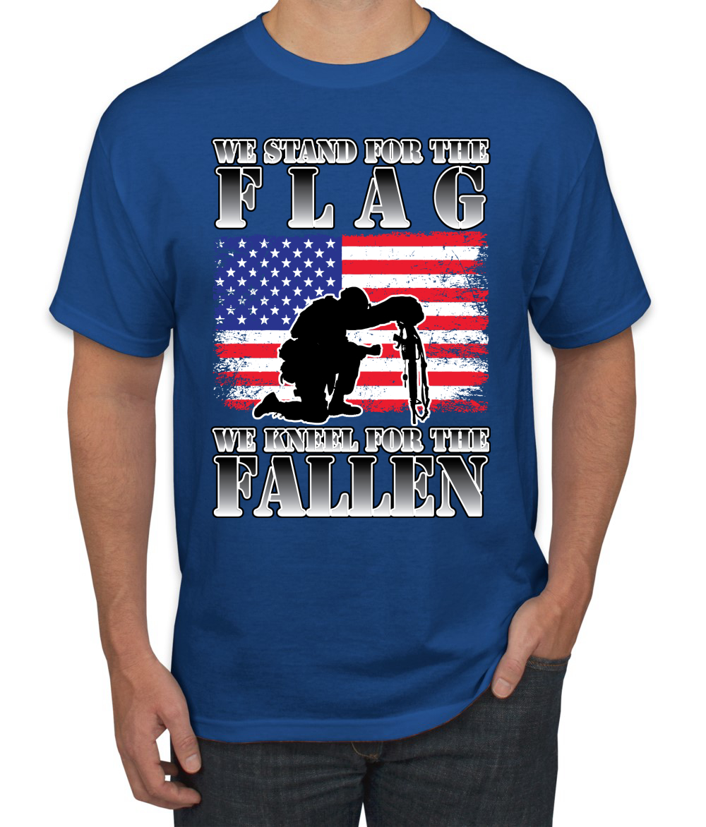 Camiseta para hombre We Stand For The Flag We Kneel For The Fallen - Imagen 8 de 13