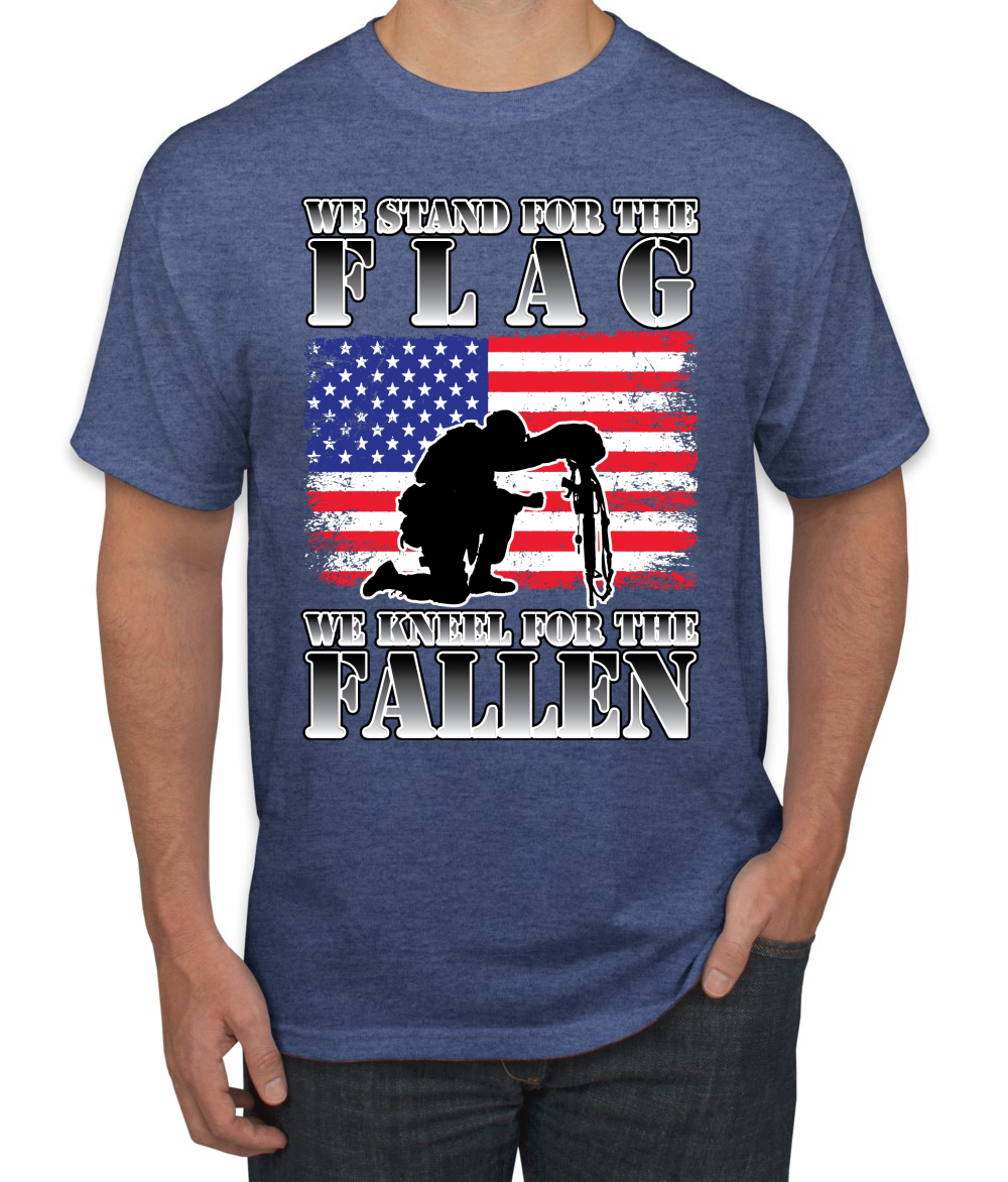 Camiseta para hombre We Stand For The Flag We Kneel For The Fallen - Imagen 9 de 13