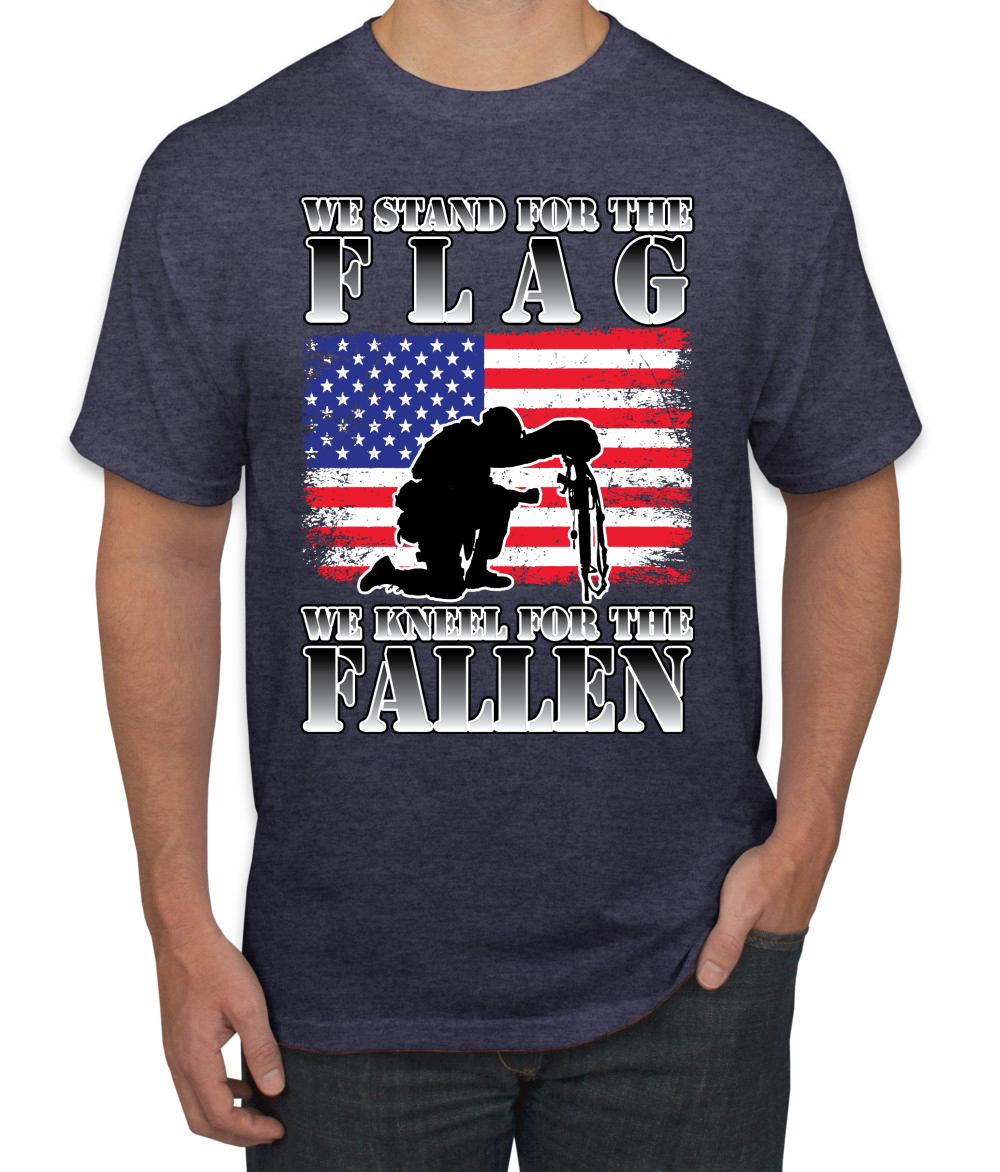 Camiseta para hombre We Stand For The Flag We Kneel For The Fallen - Imagen 10 de 13