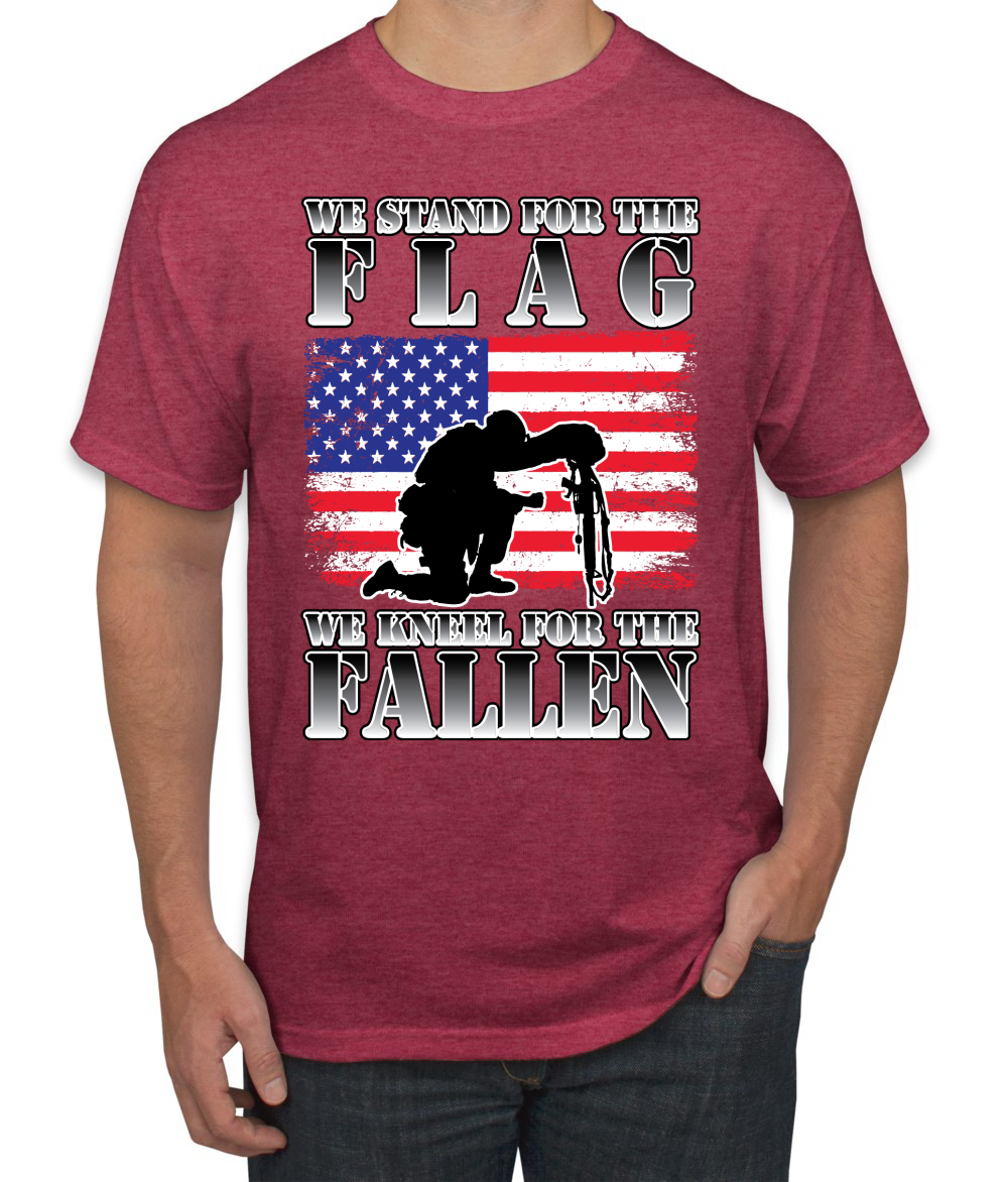 Camiseta para hombre We Stand For The Flag We Kneel For The Fallen - Imagen 11 de 13