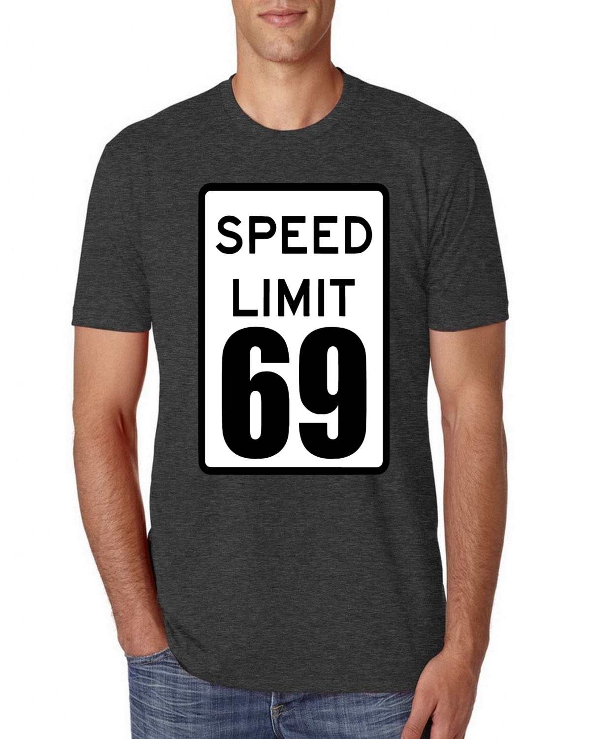 Speed Limit 69 Humor Men Premium Tri Blend T-Shirt