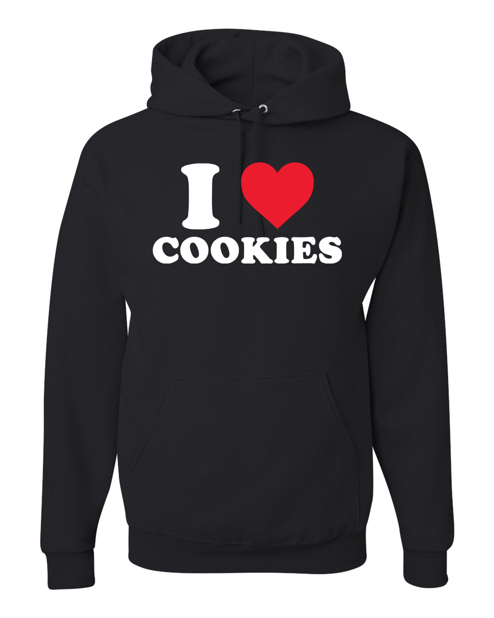 I Love Cookies Food Unisex Graphic Hooded Sweatshirt - Picture 3 of 17