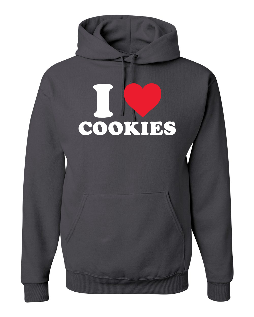 I Love Cookies Food Unisex Graphic Hooded Sweatshirt - Picture 4 of 17