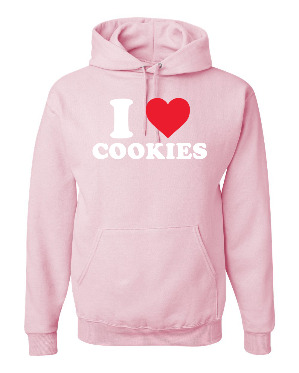 I Love Cookies Food Unisex Graphic Hooded Sweatshirt - Picture 8 of 17