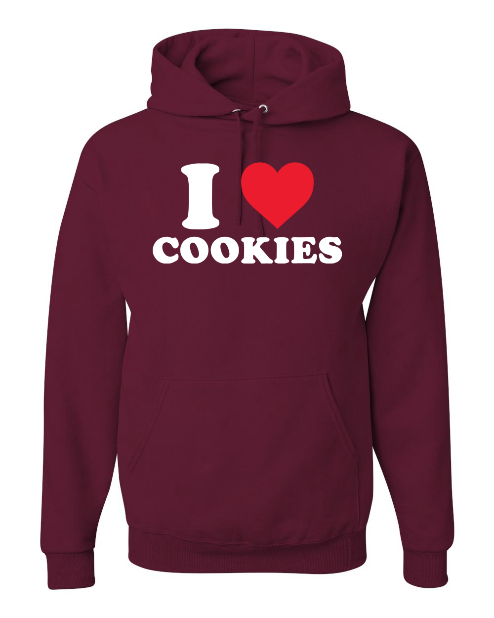 I Love Cookies Food Unisex Graphic Hooded Sweatshirt - Picture 9 of 17