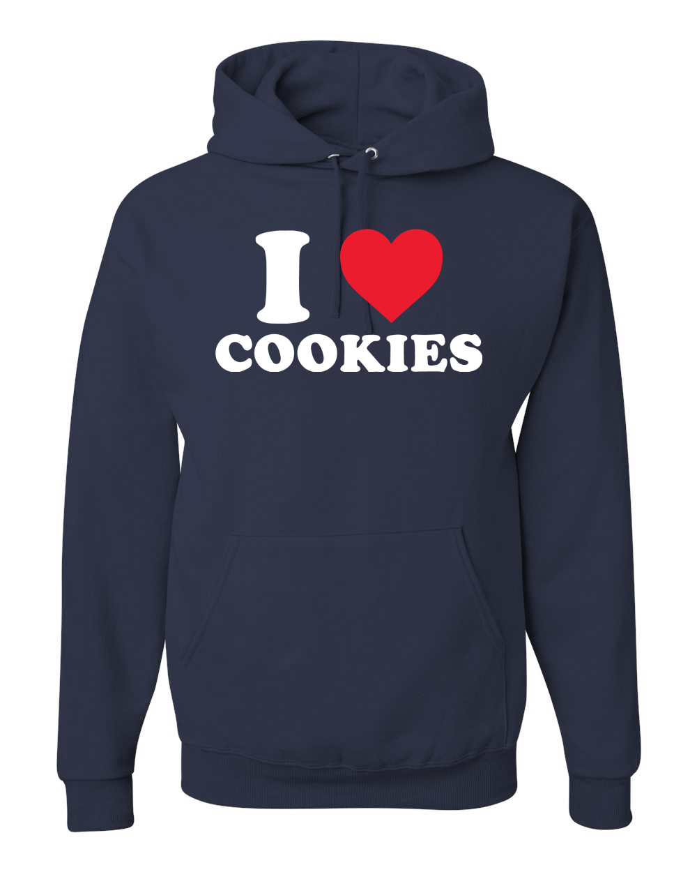 I Love Cookies Food Unisex Graphic Hooded Sweatshirt - Picture 10 of 17