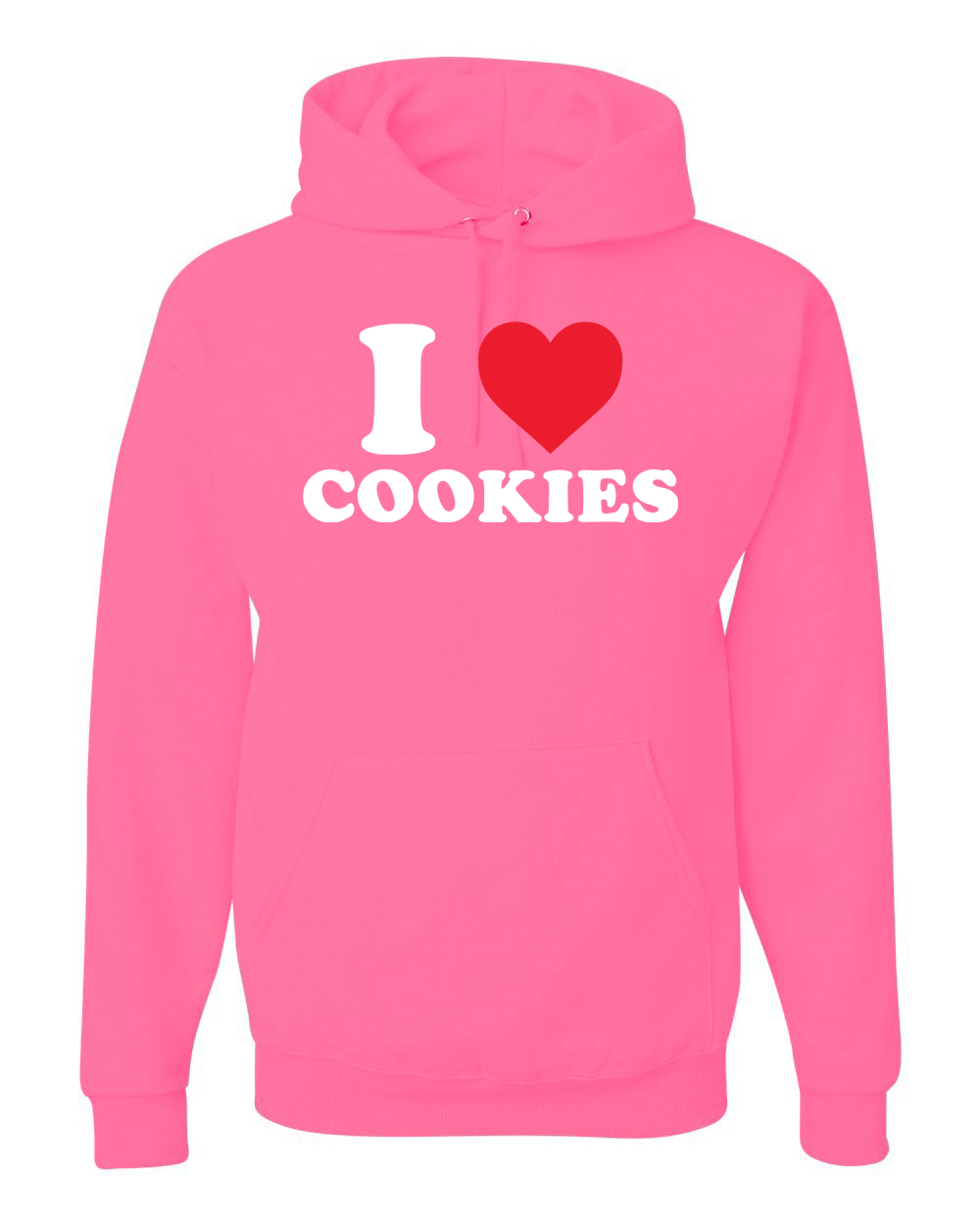 I Love Cookies Food Unisex Graphic Hooded Sweatshirt - Picture 11 of 17
