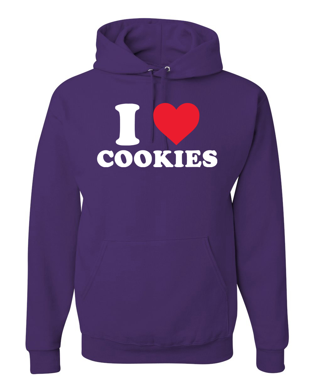 I Love Cookies Food Unisex Graphic Hooded Sweatshirt - Picture 12 of 17