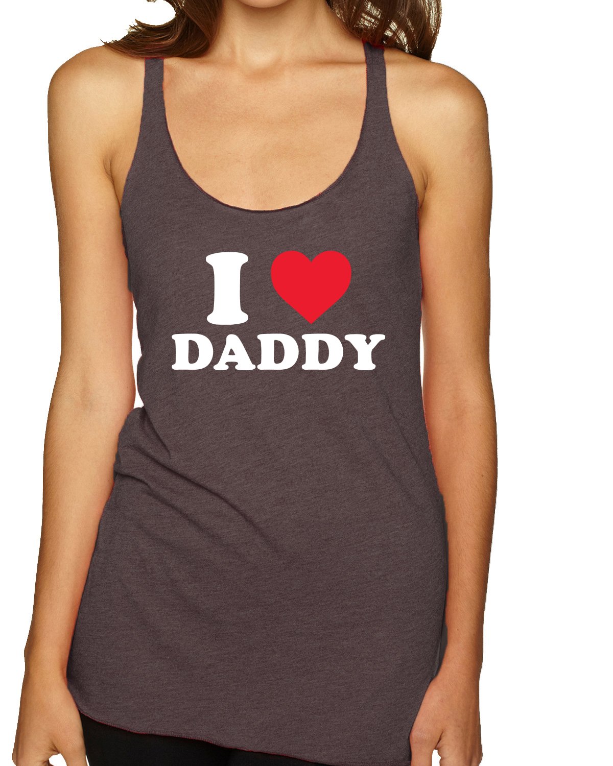 I Love Daddy R-Rated Humor Tri-Blend Racerback Tank Top - Picture 10 of 12