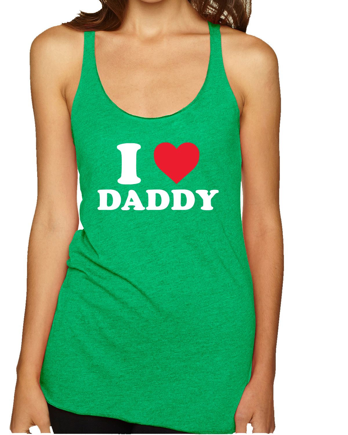 I Love Daddy R-Rated Humor Tri-Blend Racerback Tank Top - Picture 3 of 12