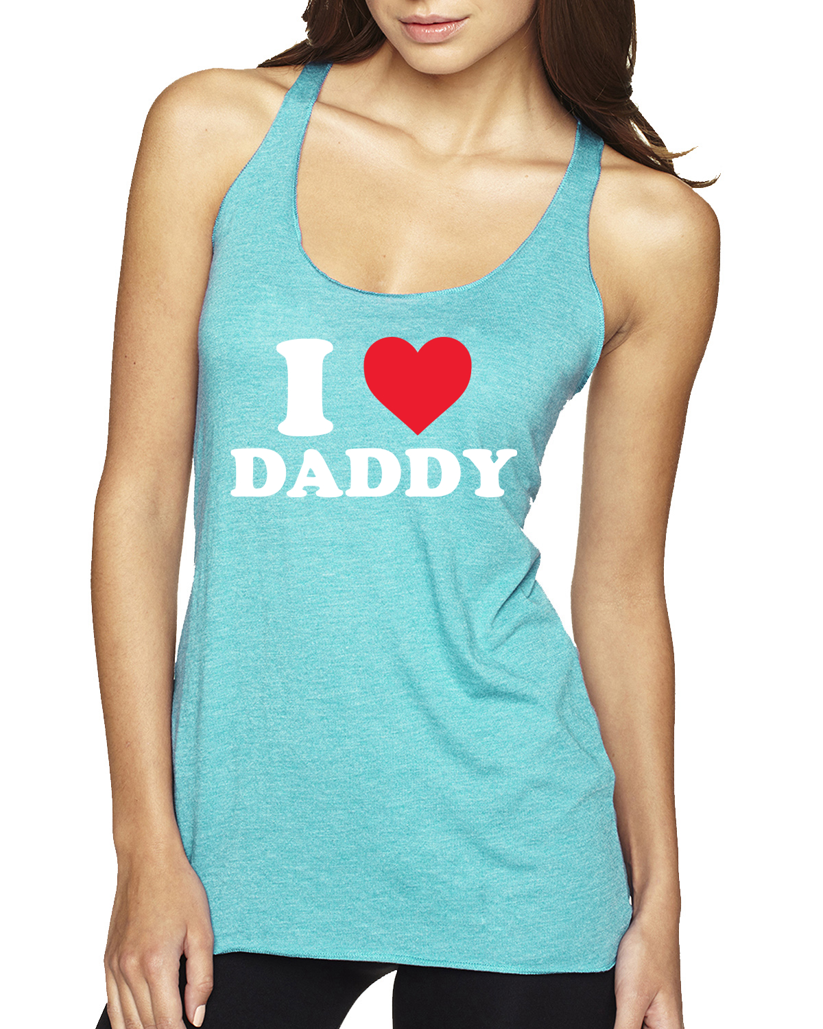 I Love Daddy R-Rated Humor Tri-Blend Racerback Tank Top - Picture 9 of 12