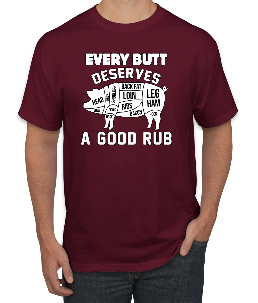 Every Butt Deserves A Good Rub Humor Men T-Shirt - 第 10/27 張圖片
