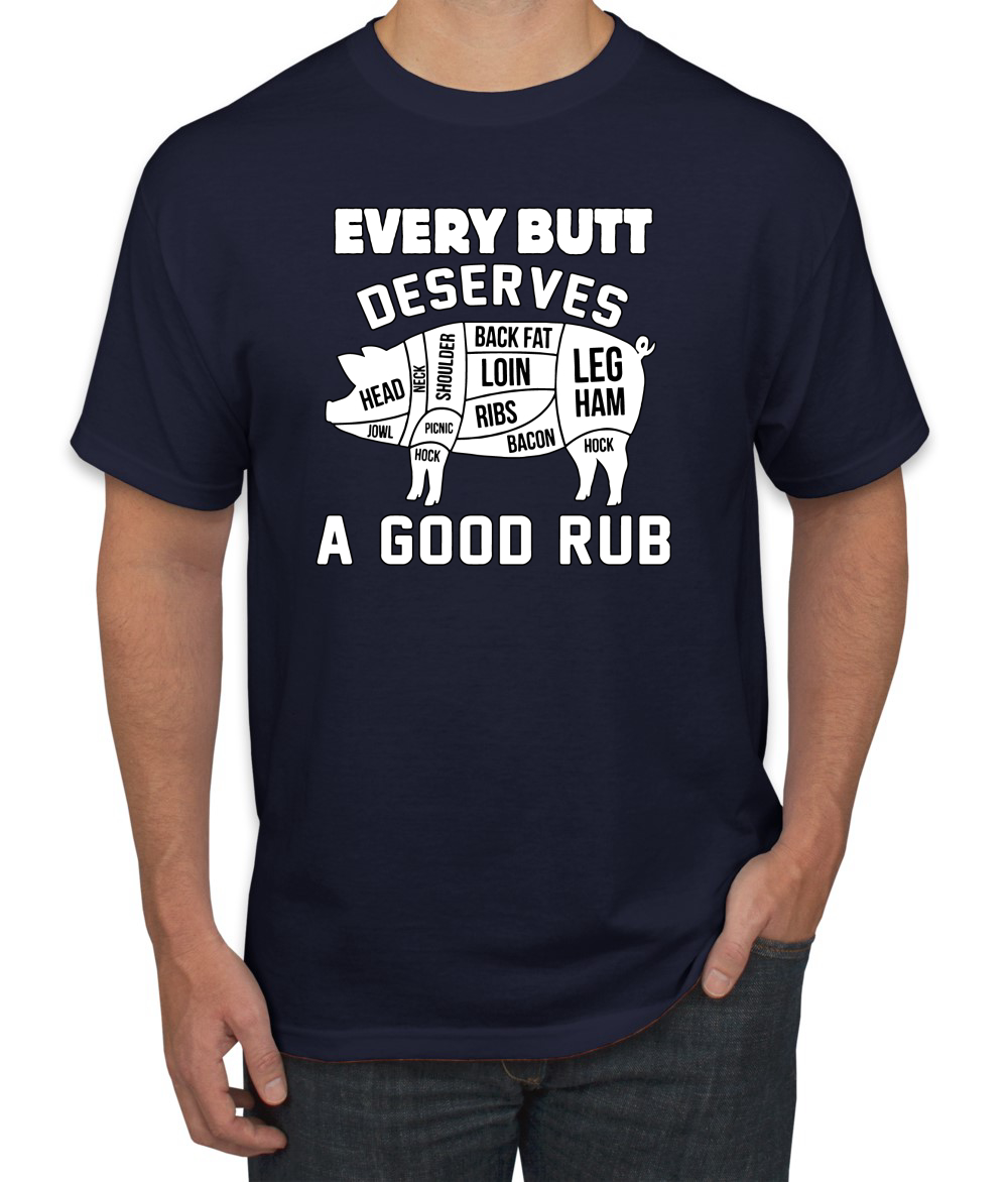 Every Butt Deserves A Good Rub Humor Men T-Shirt - 第 11/27 張圖片