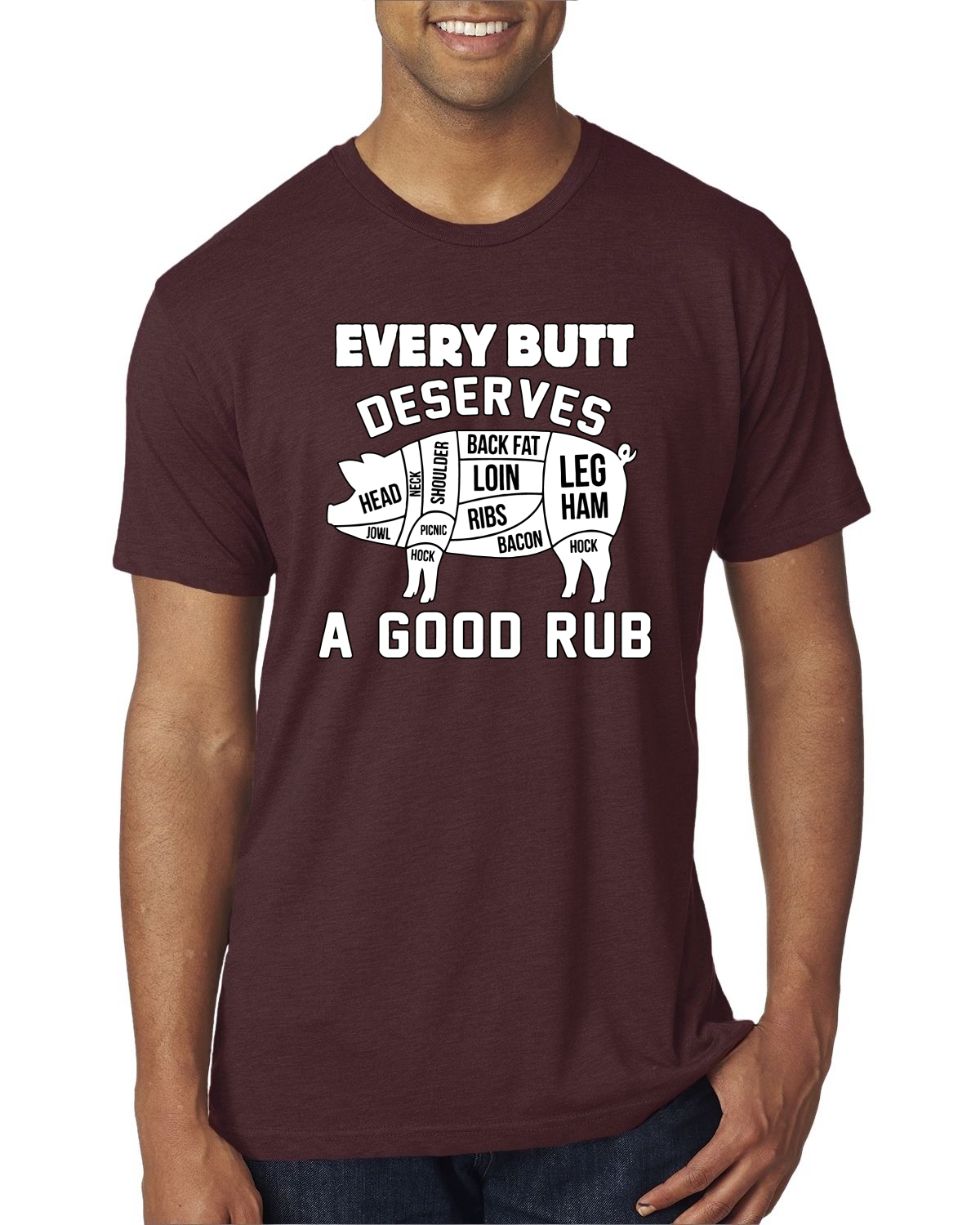 Camiseta Every Butt Deserves A Good Rub Humor Hombre Premium Tri Blend - Imagen 12 de 16