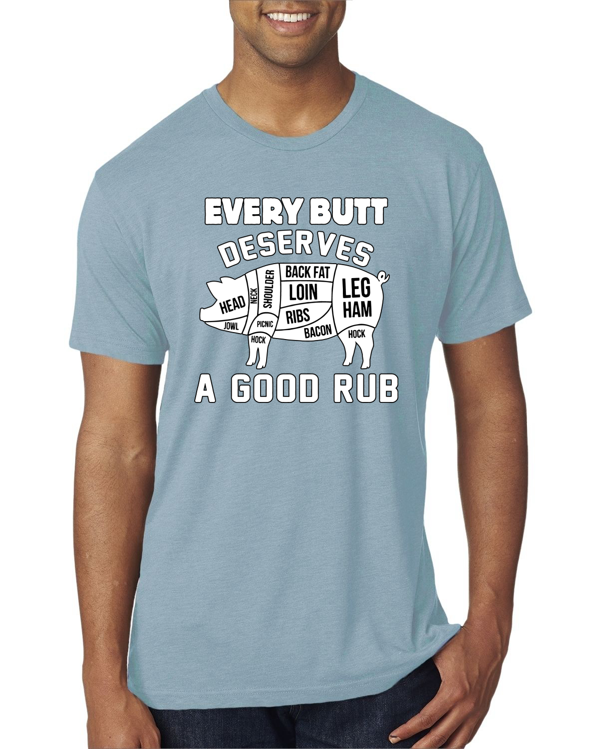 Camiseta Every Butt Deserves A Good Rub Humor Hombre Premium Tri Blend - Imagen 15 de 16