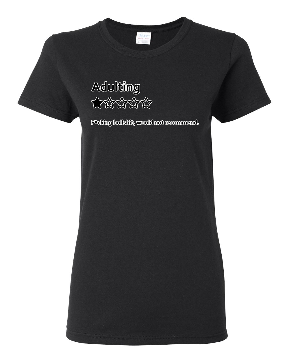 Adulting One Star Rating Would Not Recommend Women Graphic T-Shirt - Picture 3 of 18