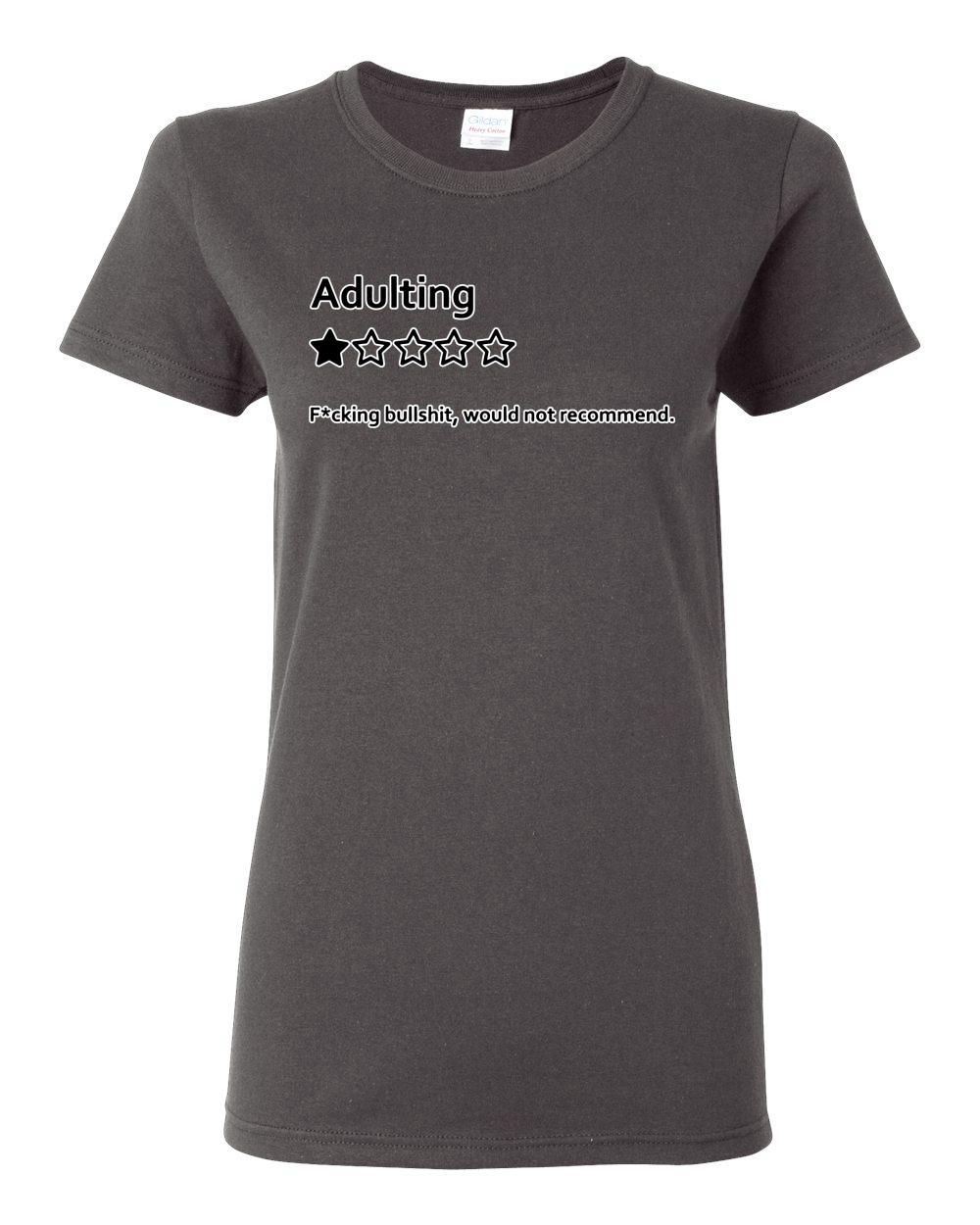 Adulting One Star Rating Would Not Recommend Women Graphic T-Shirt - Picture 4 of 18