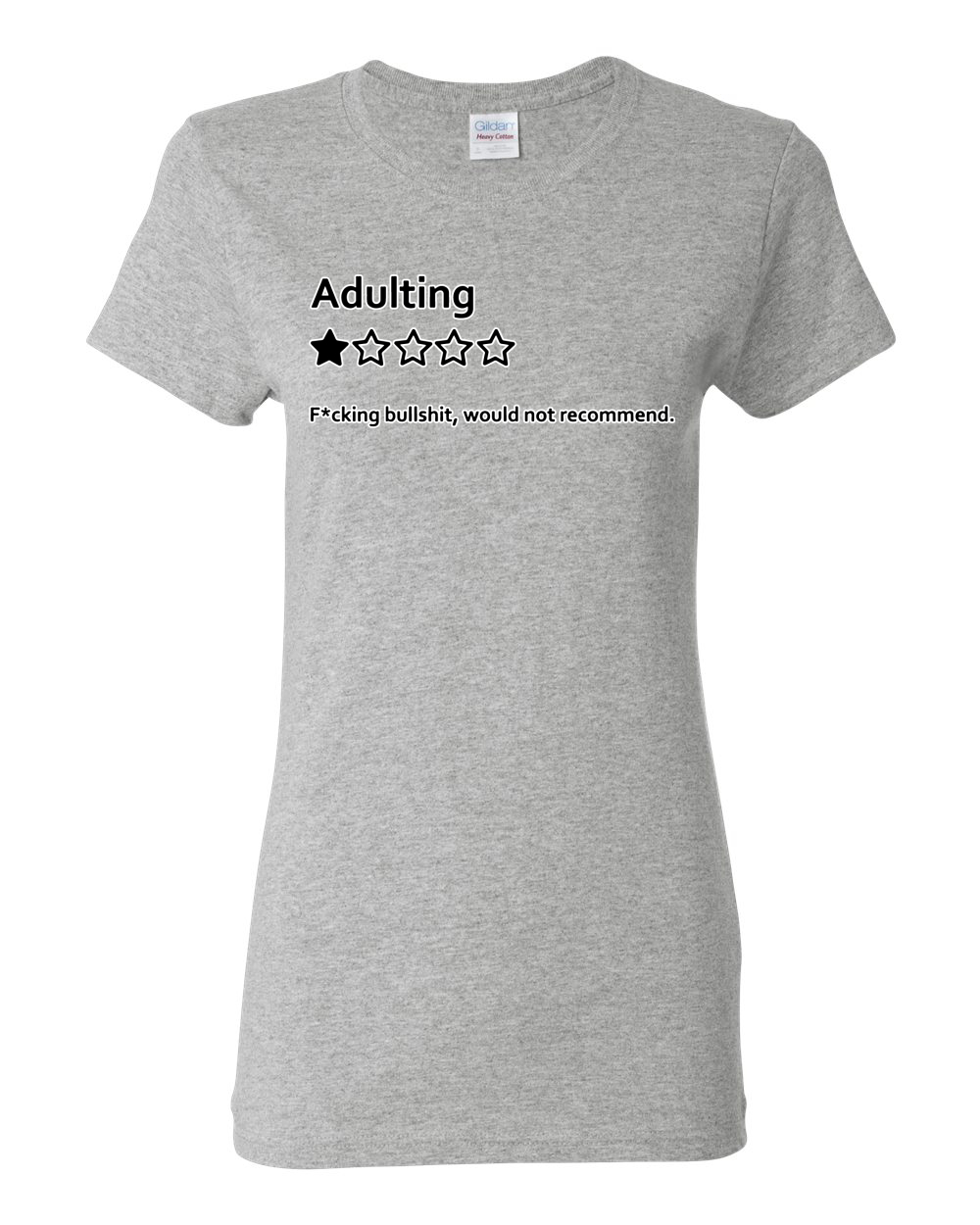 Adulting One Star Rating Would Not Recommend Women Graphic T-Shirt - Picture 7 of 18