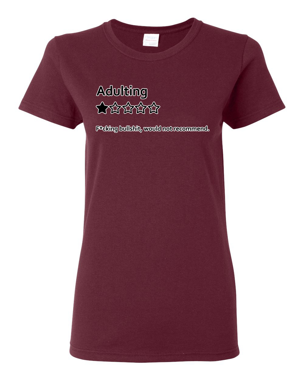 Adulting One Star Rating Would Not Recommend Women Graphic T-Shirt - Picture 10 of 18
