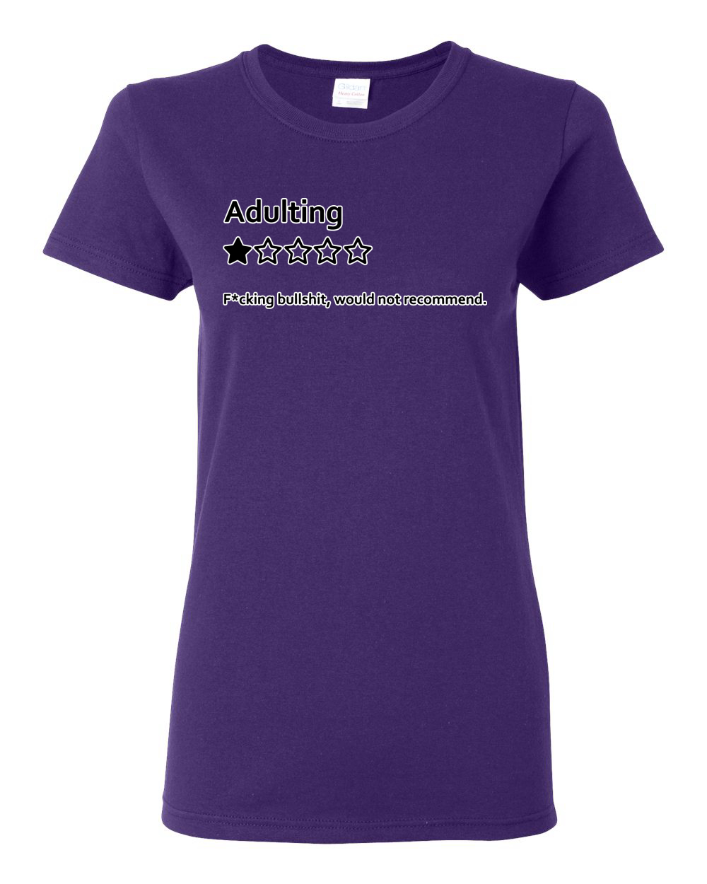 Adulting One Star Rating Would Not Recommend Women Graphic T-Shirt - Picture 13 of 18