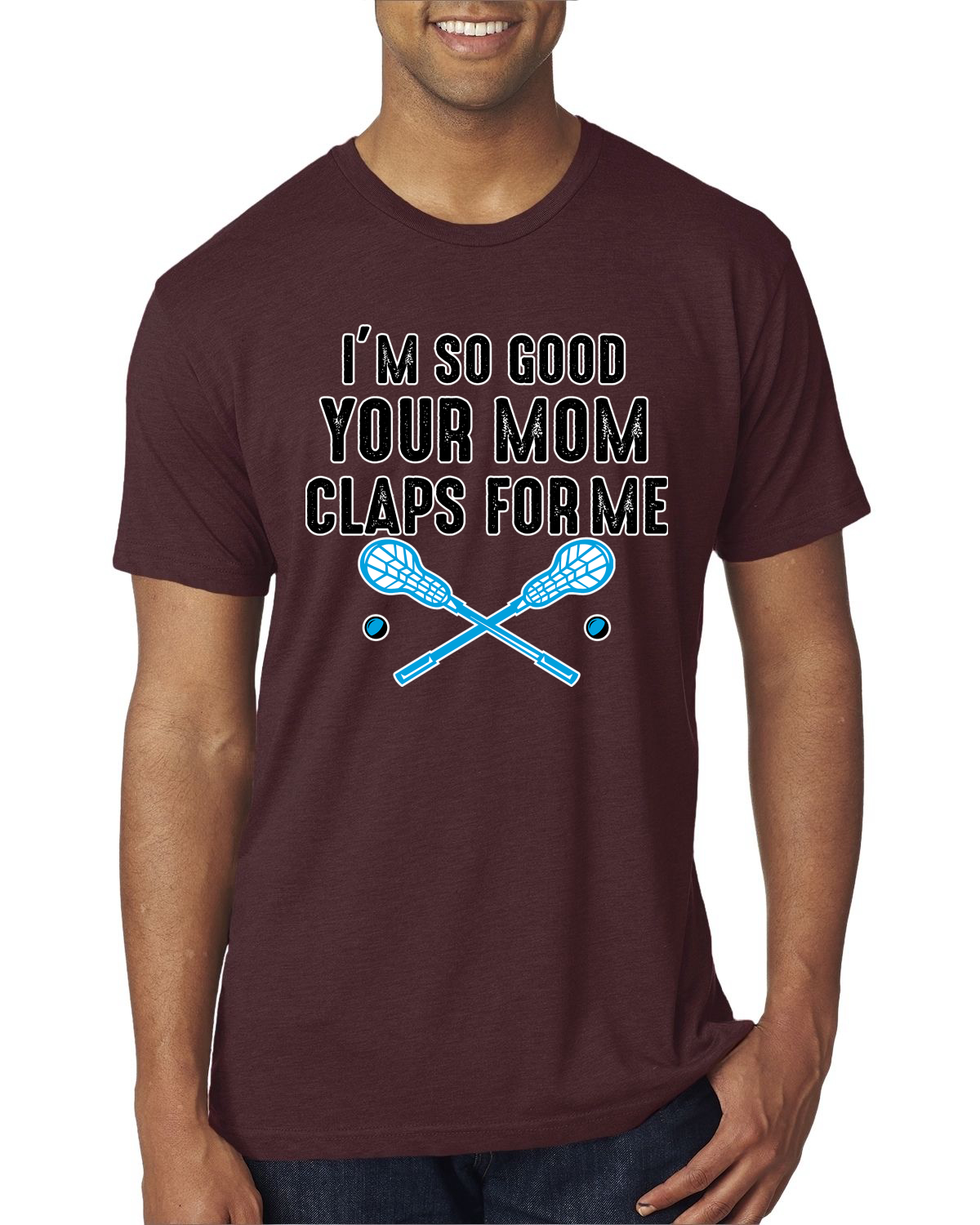 Camiseta Im So Good Your Mom Claps For Me Field Hockey Humor Hombres Premium Tri Mezcla - Imagen 13 de 17