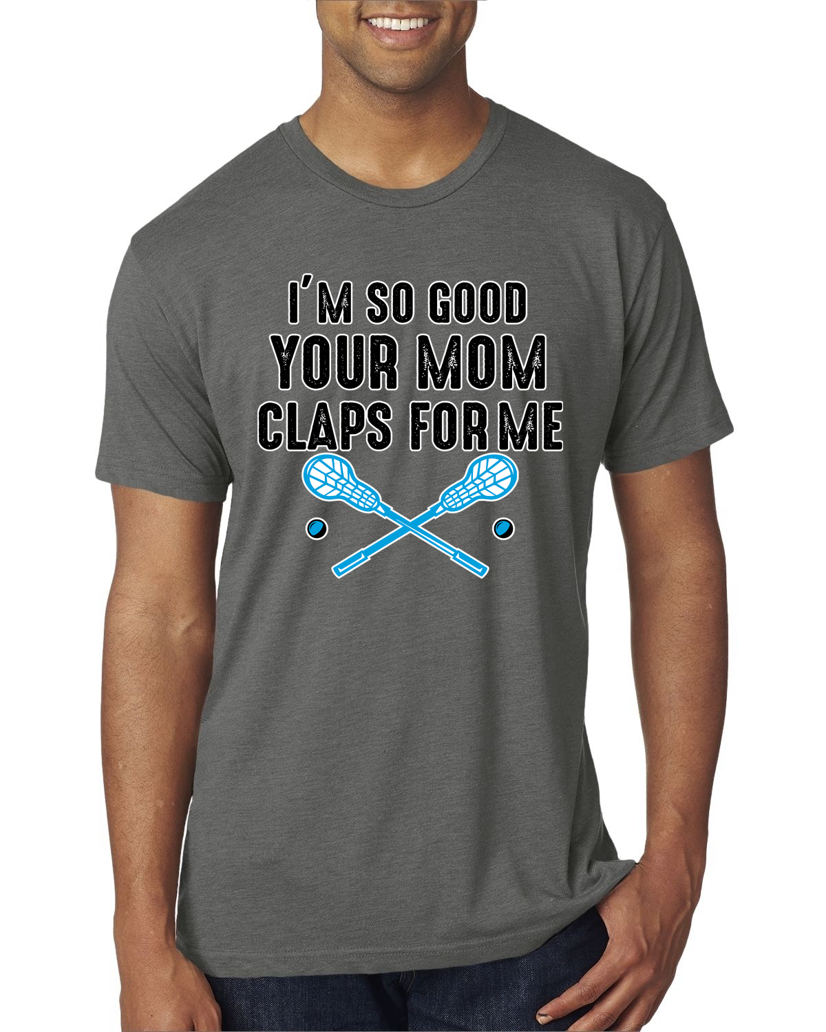 Camiseta Im So Good Your Mom Claps For Me Field Hockey Humor Hombres Premium Tri Mezcla - Imagen 15 de 17