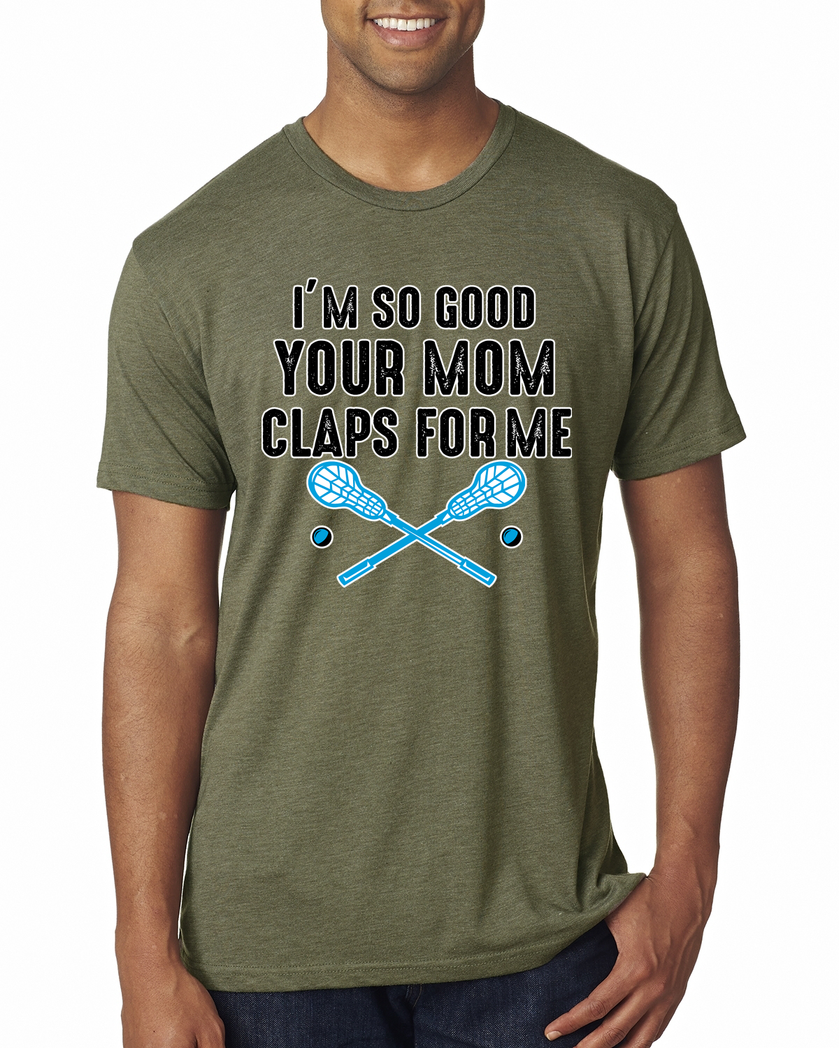 Camiseta Im So Good Your Mom Claps For Me Field Hockey Humor Hombres Premium Tri Mezcla - Imagen 12 de 17