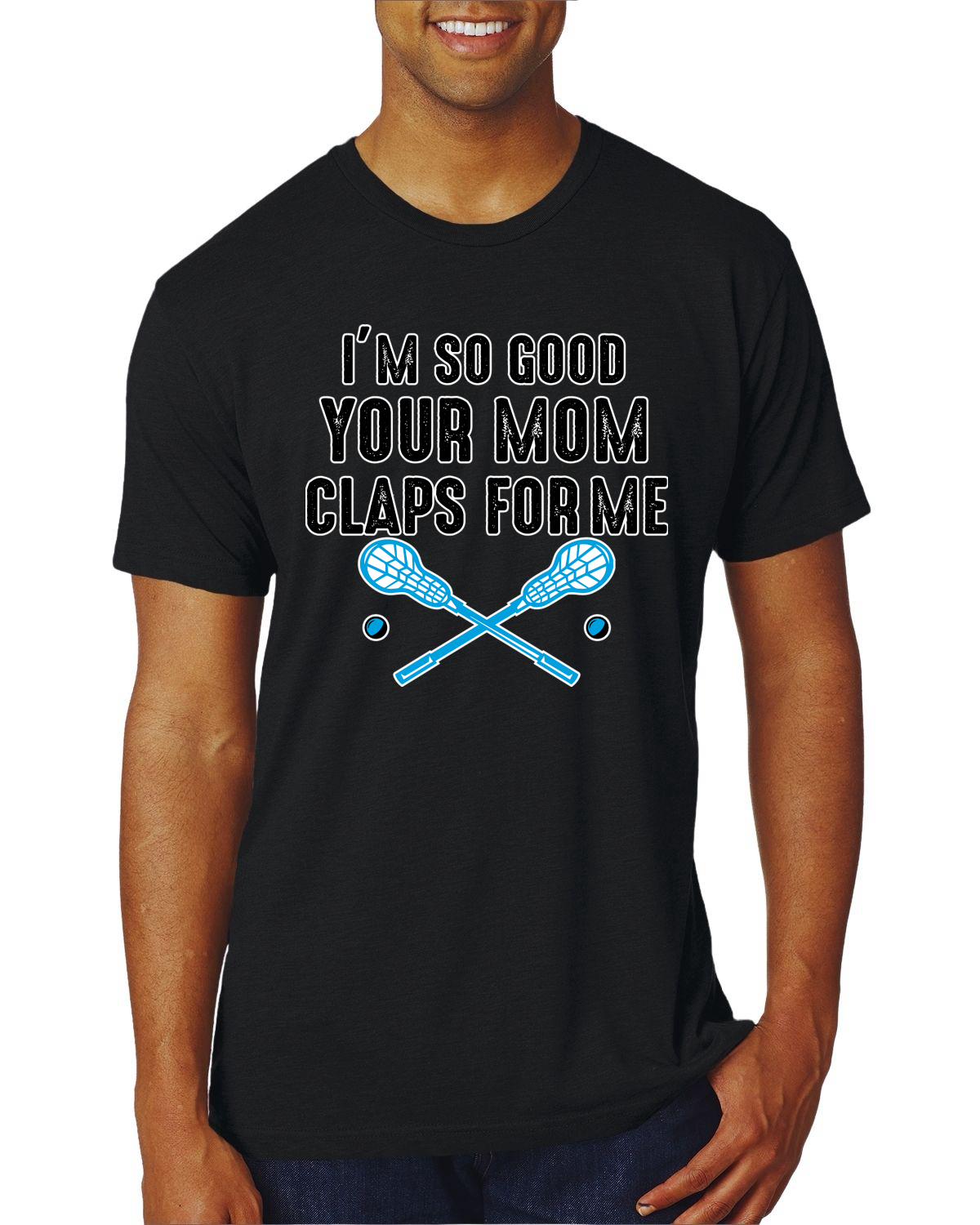 Camiseta Im So Good Your Mom Claps For Me Field Hockey Humor Hombres Premium Tri Mezcla - Imagen 14 de 17
