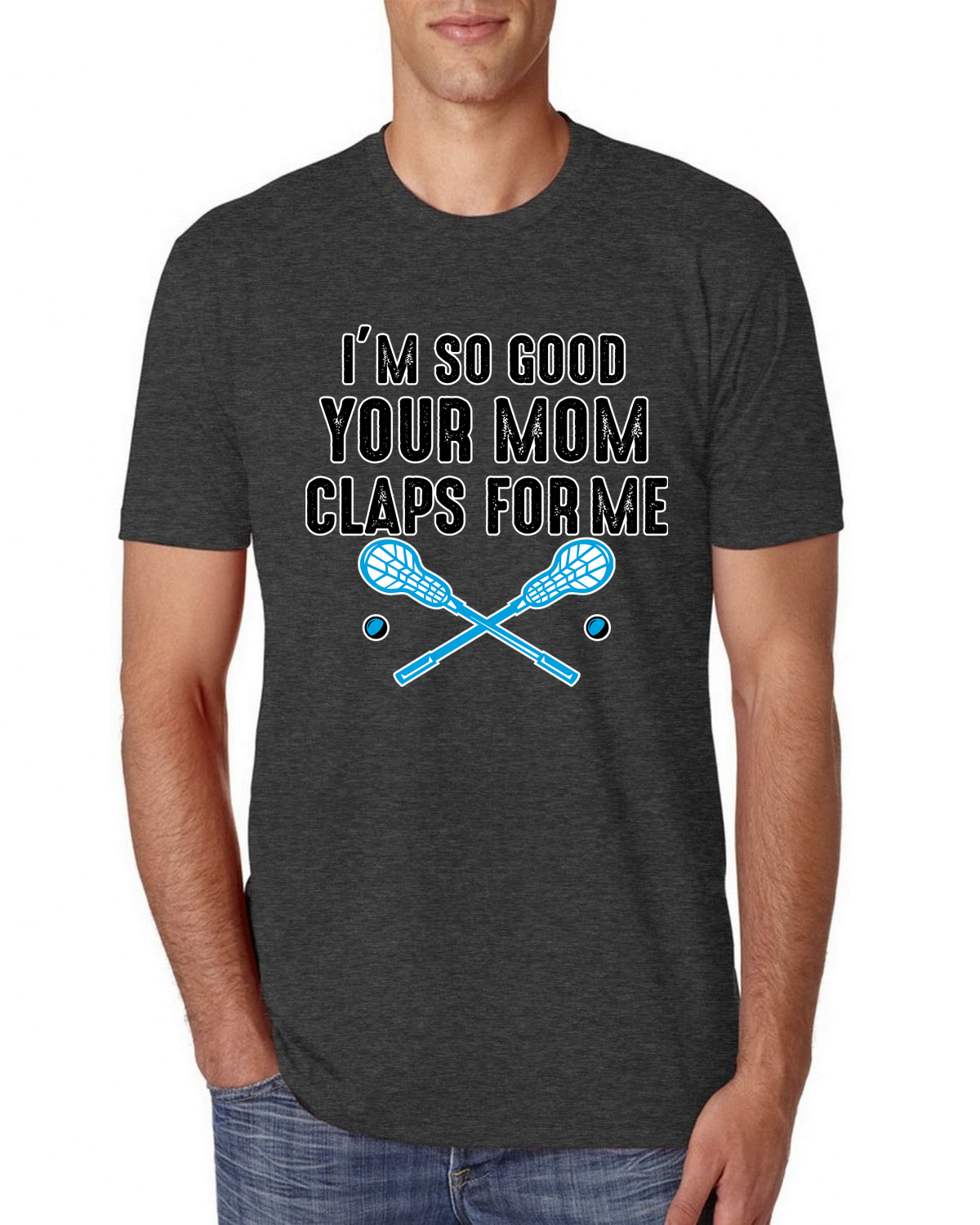 Camiseta Im So Good Your Mom Claps For Me Field Hockey Humor Hombres Premium Tri Mezcla - Imagen 7 de 17
