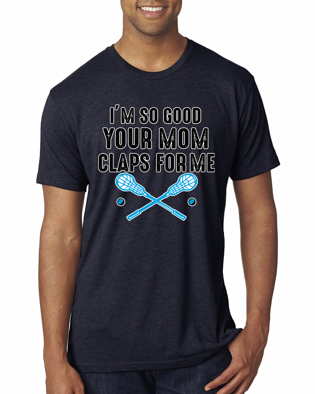 Camiseta Im So Good Your Mom Claps For Me Field Hockey Humor Hombres Premium Tri Mezcla - Imagen 8 de 17