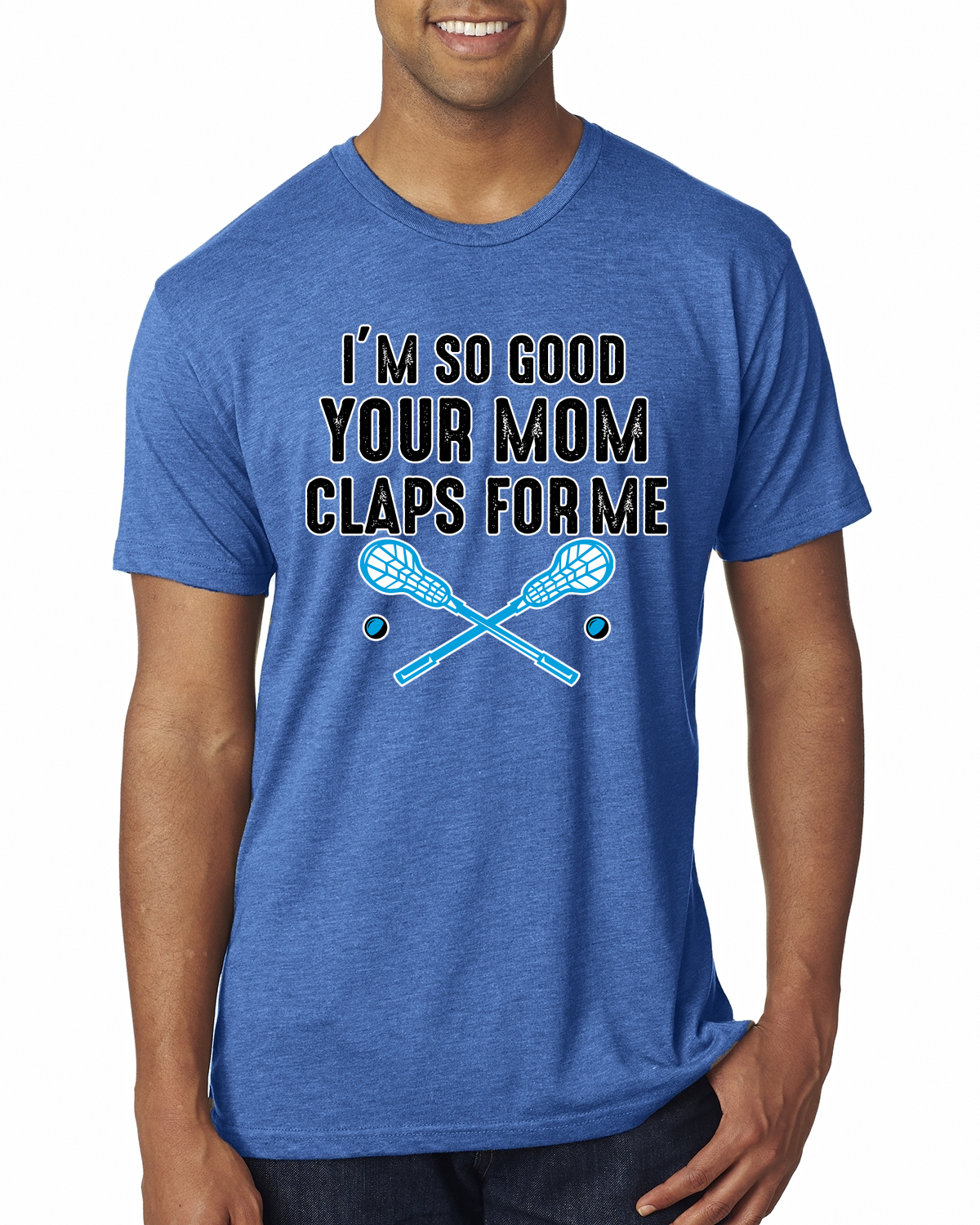 Camiseta Im So Good Your Mom Claps For Me Field Hockey Humor Hombres Premium Tri Mezcla - Imagen 11 de 17