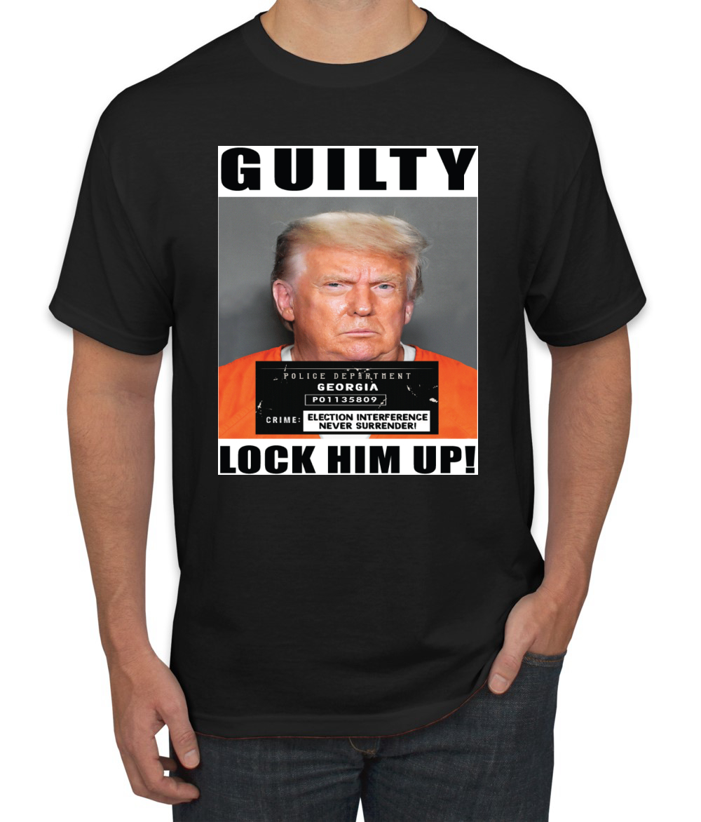 Camiseta para hombre Trump Guilty Mugshot Lock Him Up - Imagen 3 de 22