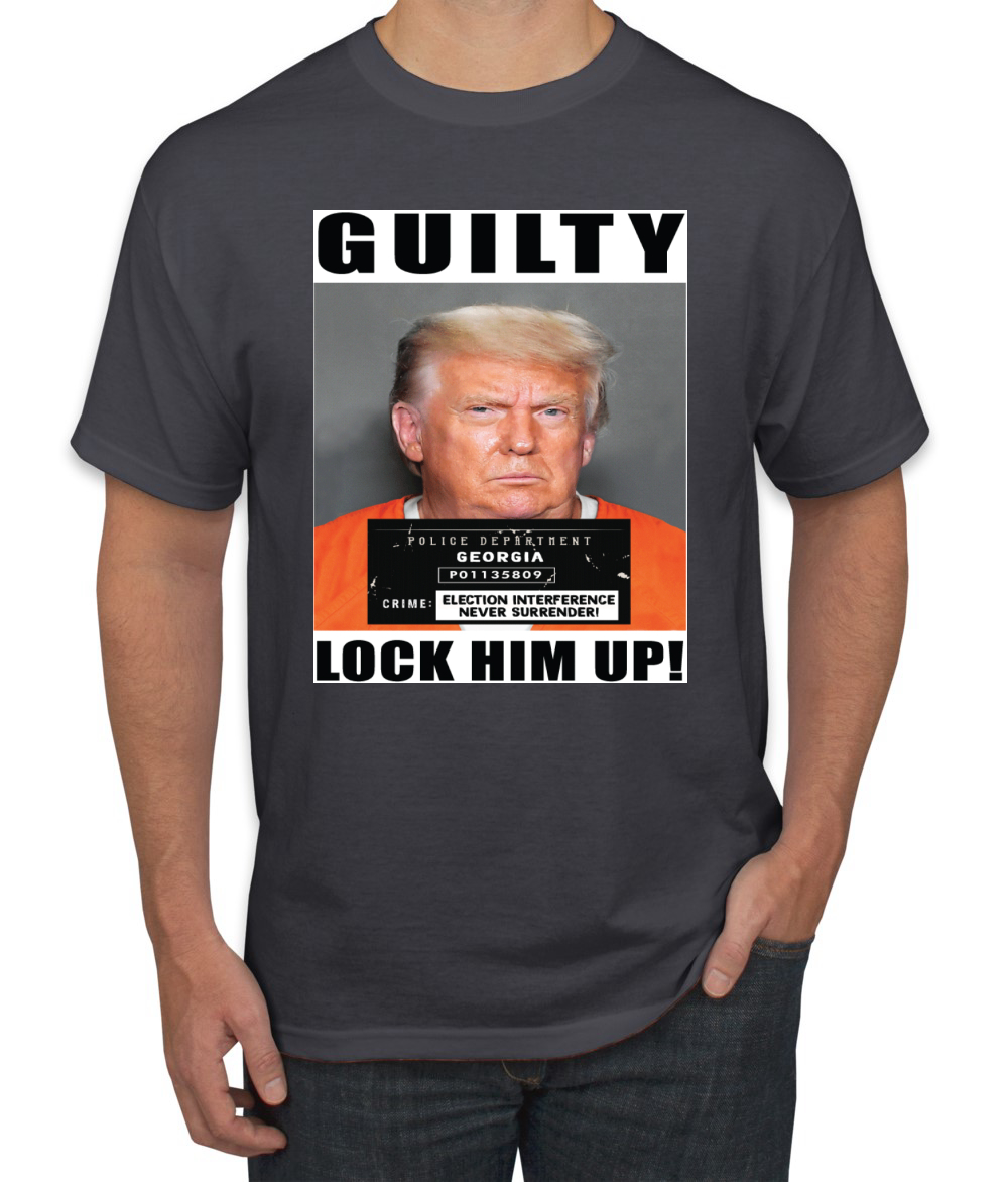 Camiseta para hombre Trump Guilty Mugshot Lock Him Up - Imagen 4 de 22