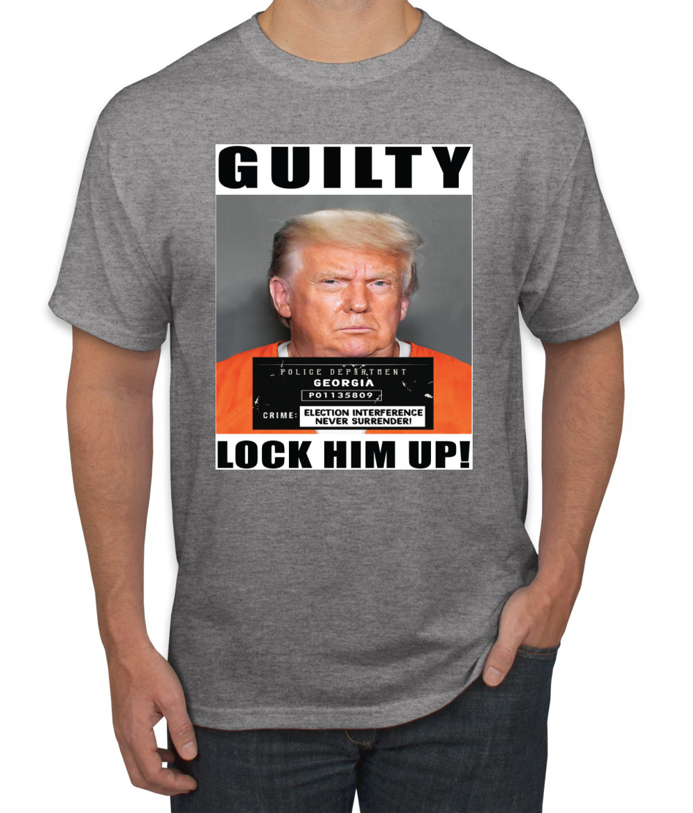 Camiseta para hombre Trump Guilty Mugshot Lock Him Up - Imagen 7 de 22