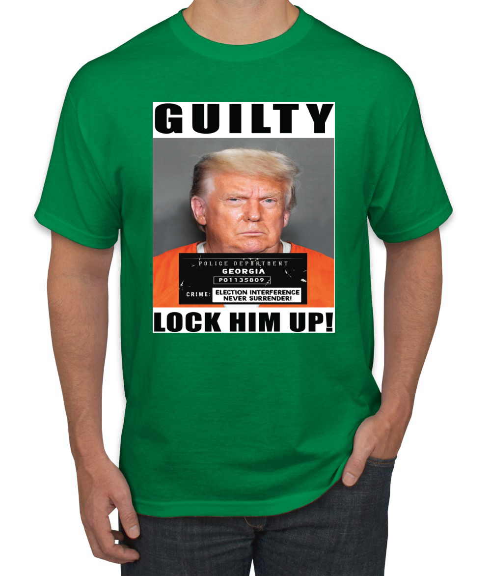 Camiseta para hombre Trump Guilty Mugshot Lock Him Up - Imagen 8 de 22