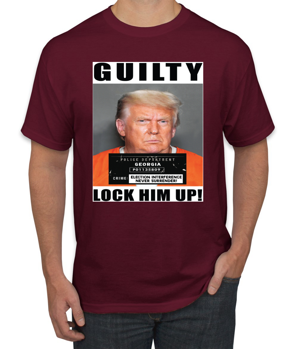Camiseta para hombre Trump Guilty Mugshot Lock Him Up - Imagen 9 de 22