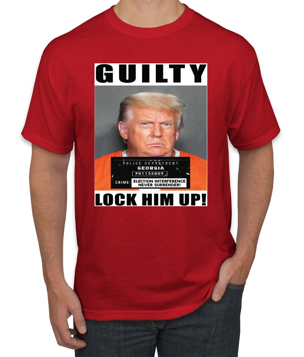 Camiseta para hombre Trump Guilty Mugshot Lock Him Up - Imagen 12 de 22