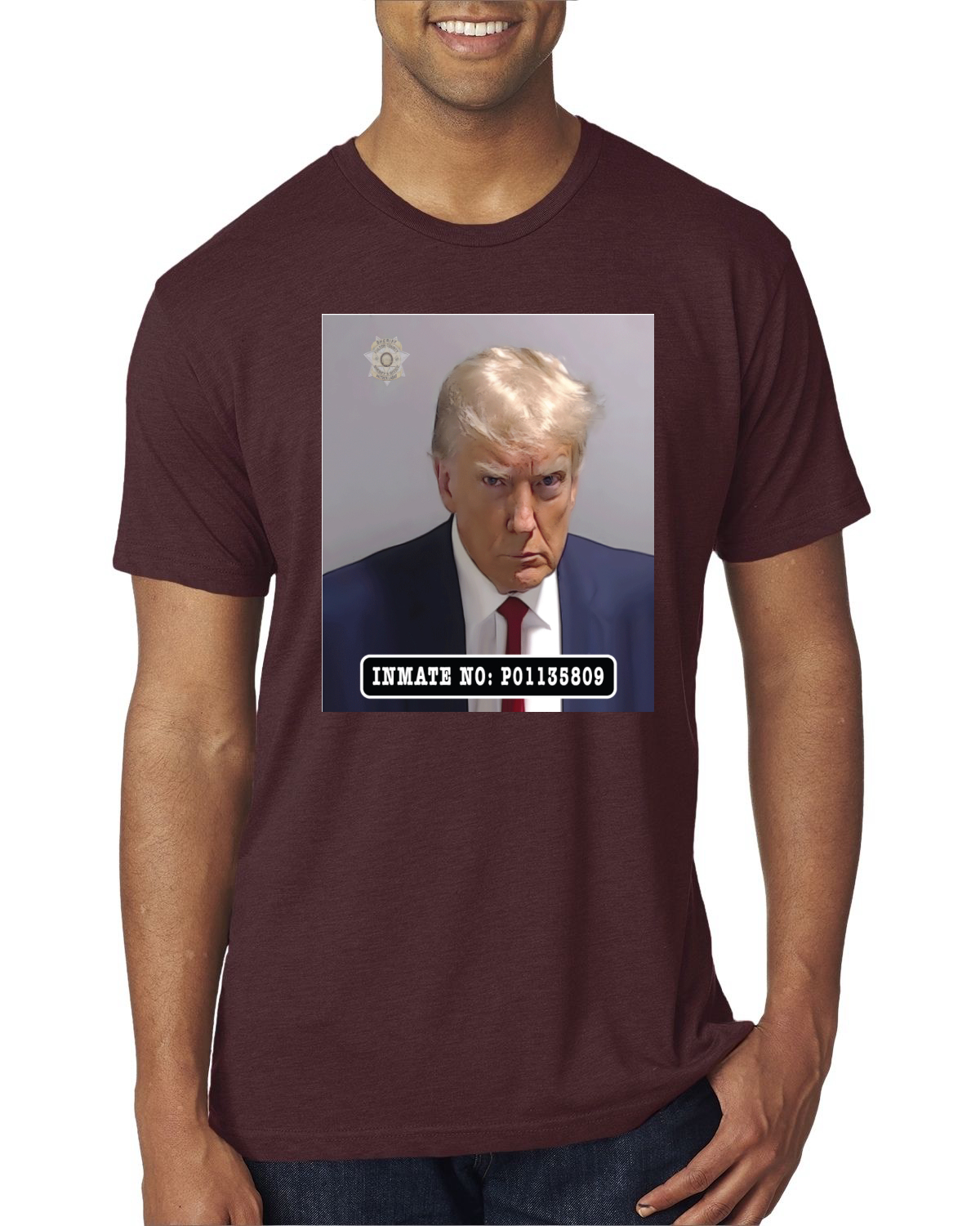 Camiseta Oficial Donald Trump Mugshot Recluso Hombre Premium TriBlend - Imagen 13 de 17