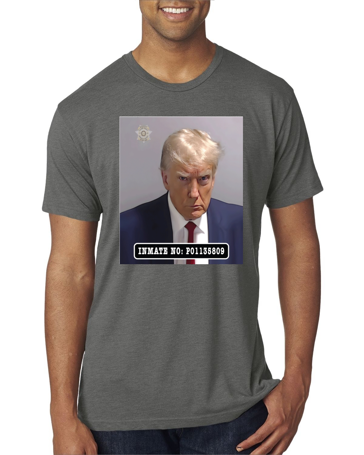 Camiseta Oficial Donald Trump Mugshot Recluso Hombre Premium TriBlend - Imagen 15 de 17